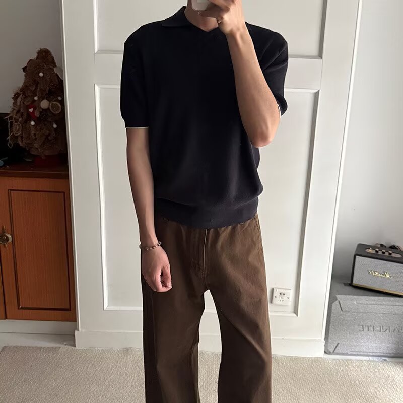 Mens Casual Knit Shirt