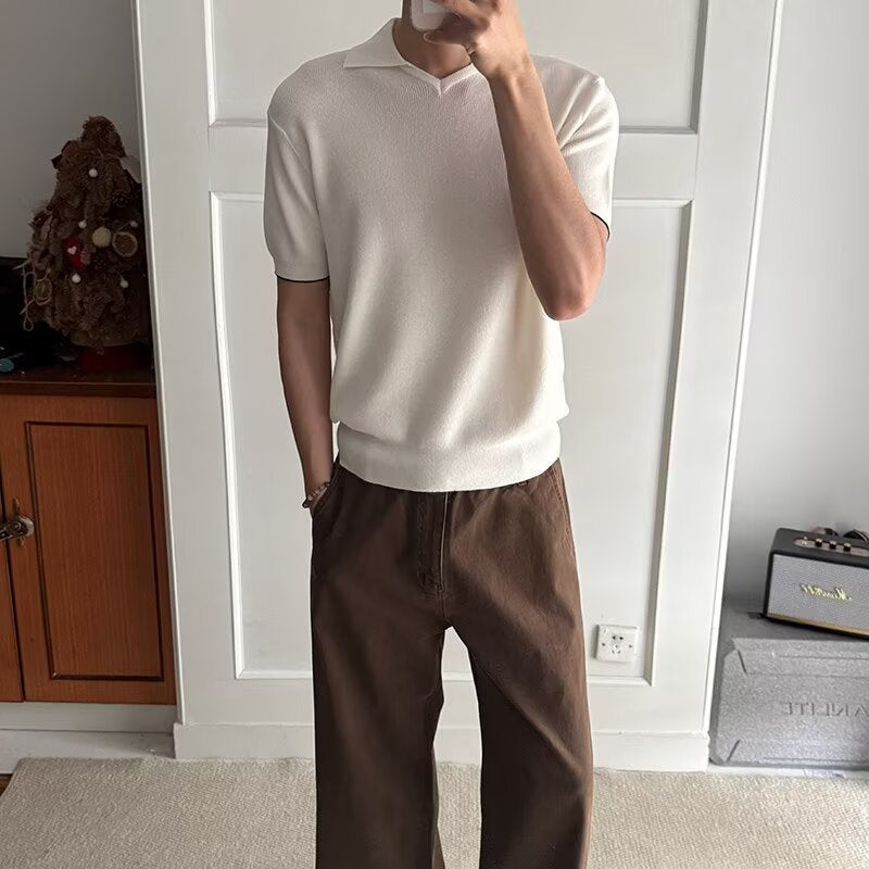 Mens Casual Knit Shirt
