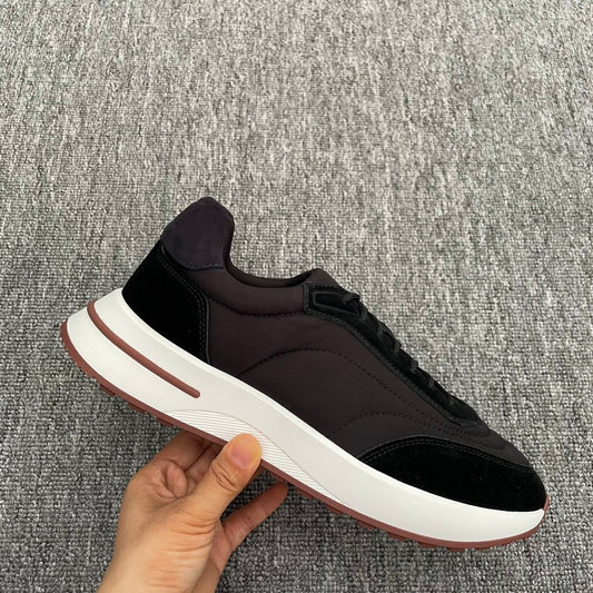 Mens Casual Lace-Up Suede Leather Shoes