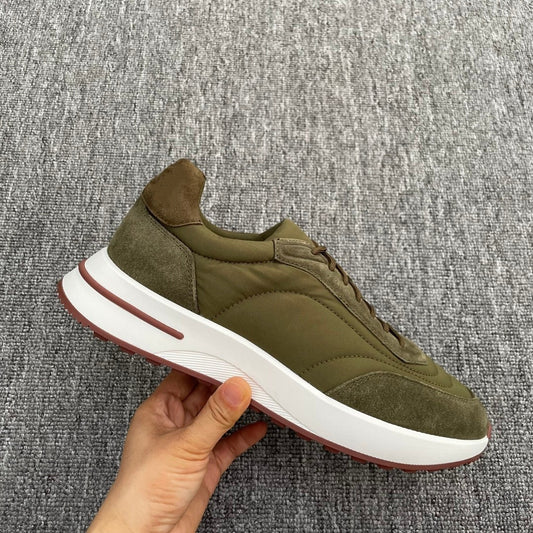 Mens Casual Lace-Up Suede Leather Shoes