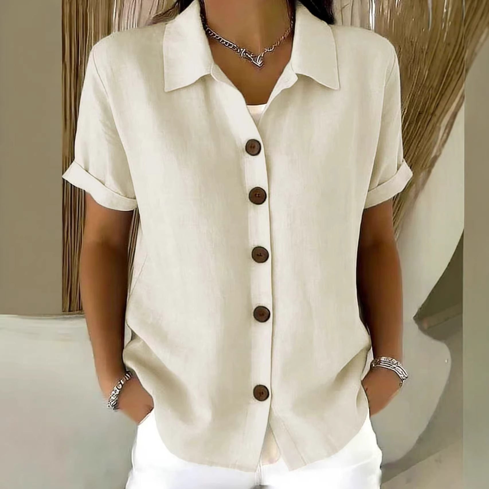 Mens Casual Lapel Shirt