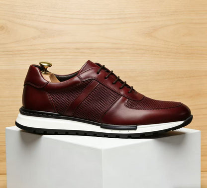 Mens Casual Leather Shoes Breathable Anti-Slip