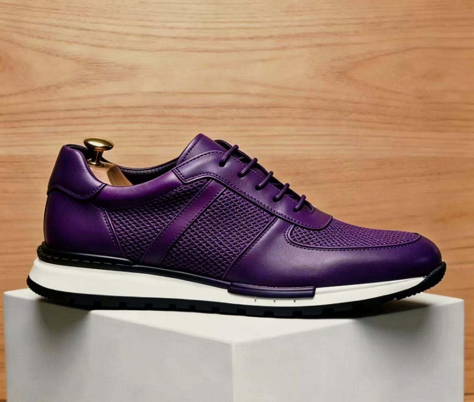 Mens Casual Leather Shoes Breathable Anti-Slip