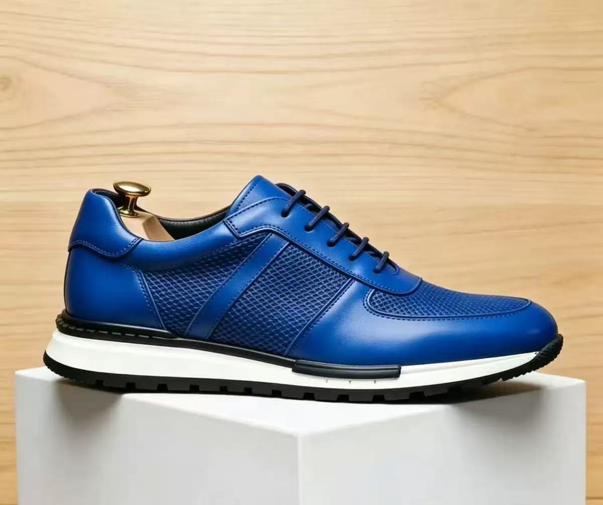 Mens Casual Leather Shoes Breathable Anti-Slip