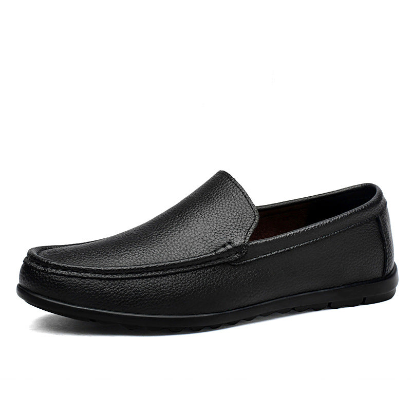 Mens Casual Leather Slip-On Loafers