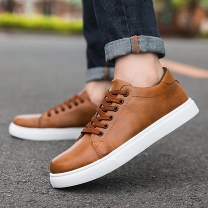 Mens Casual Leather Sneakers