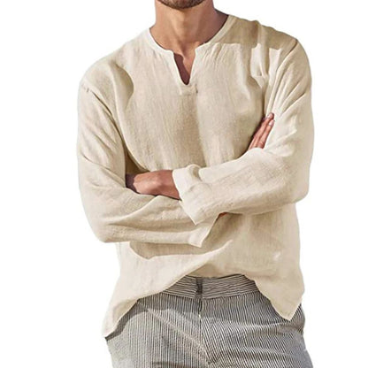 Mens Casual Linen Blend Shirt