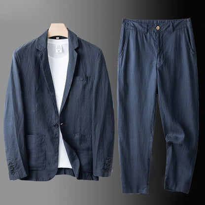 Mens Casual Linen Blend Suit Jacket