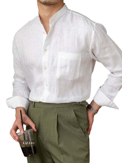 Mens Casual Linen Shirt