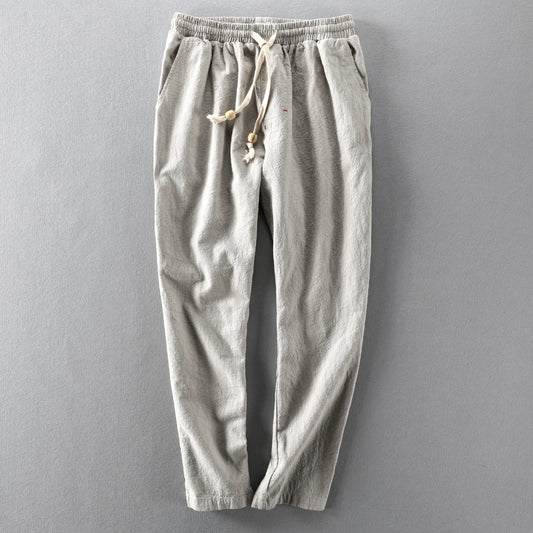 Mens Casual Linen Trousers