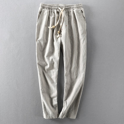 Mens Casual Linen Trousers