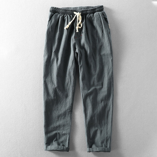 Mens Casual Linen Trousers