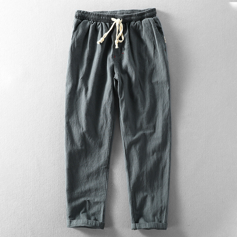 Mens Casual Linen Trousers