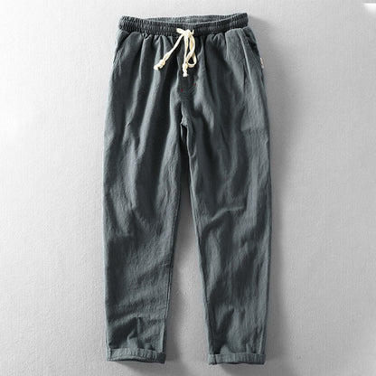 Mens Casual Linen Trousers