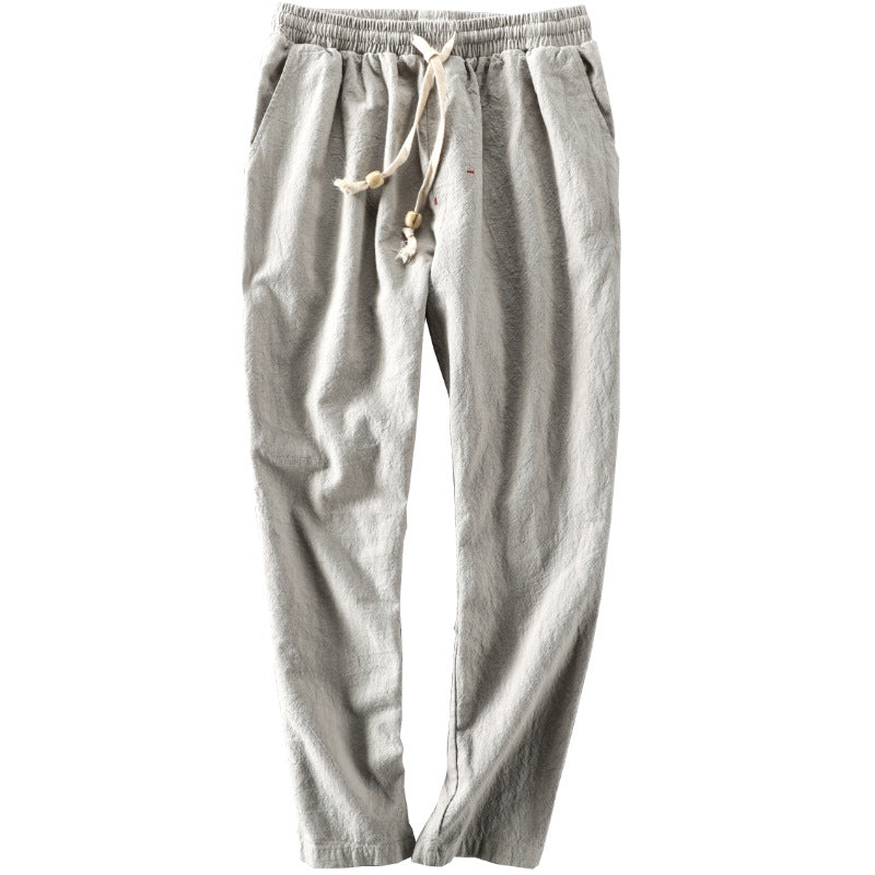 Mens Casual Linen Trousers
