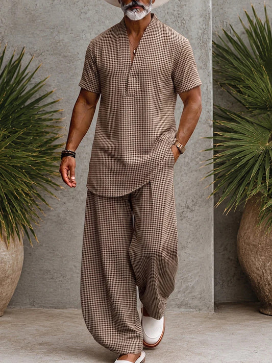 Mens Casual Plaid Shirt