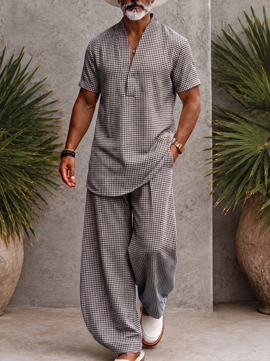 Mens Casual Plaid Shirt