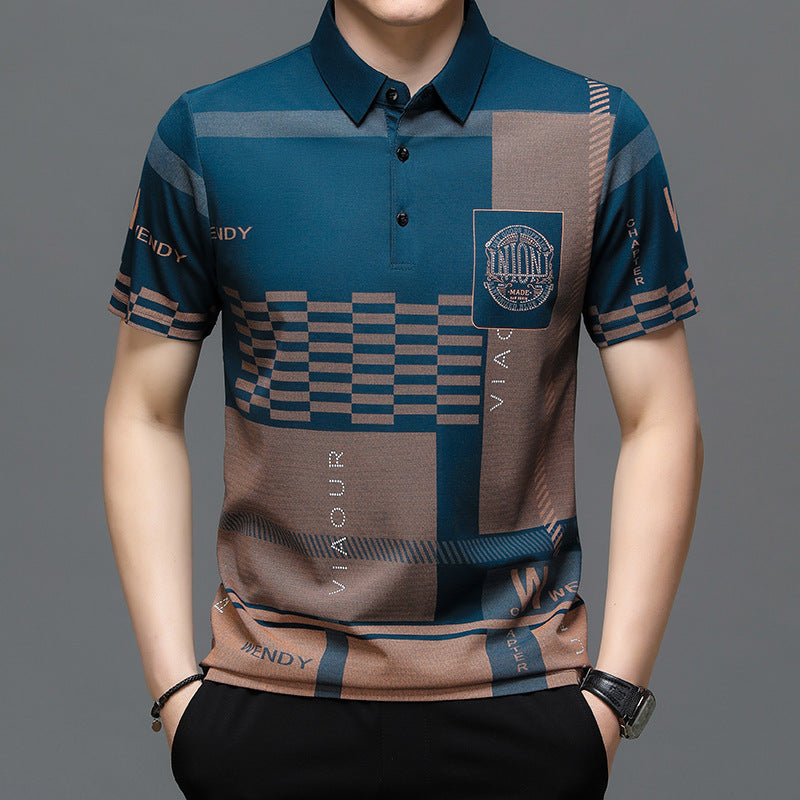 Mens Casual Short Sleeve Polo Shirt