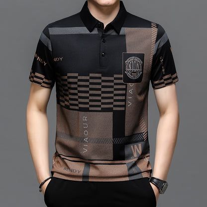 Mens Casual Short Sleeve Polo Shirt