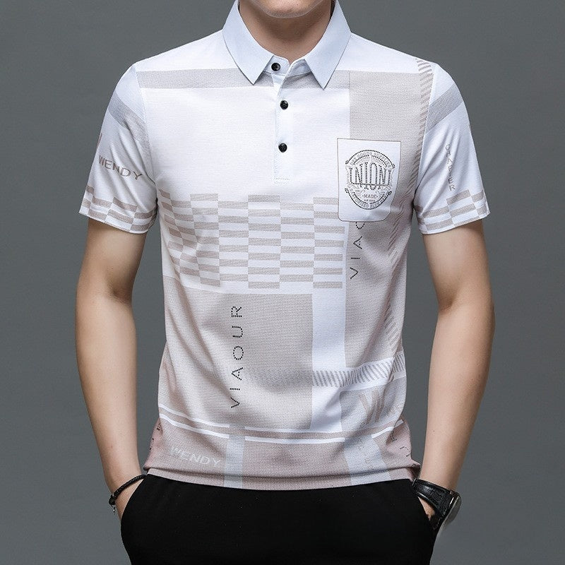 Mens Casual Short Sleeve Polo Shirt