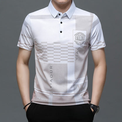Mens Casual Short Sleeve Polo Shirt