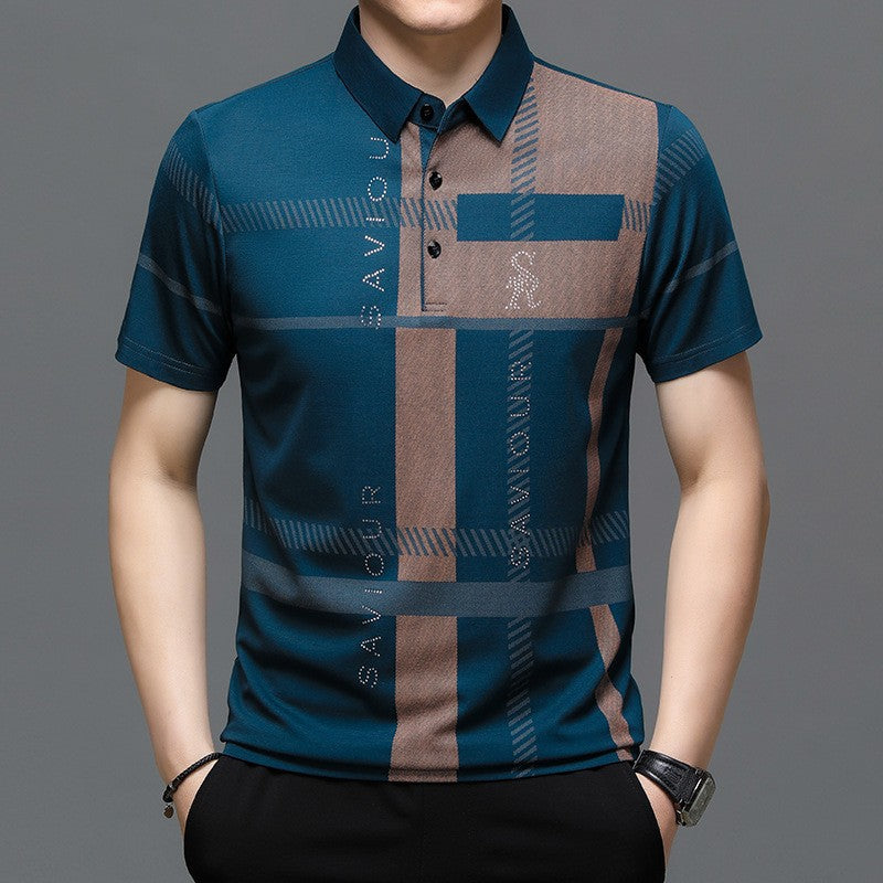 Mens Casual Short Sleeve Polo Shirt