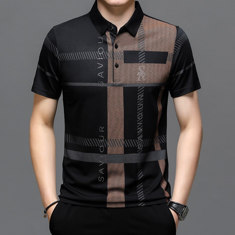 Mens Casual Short Sleeve Polo Shirt