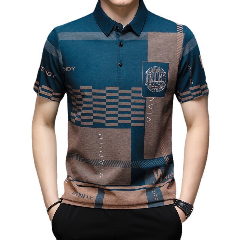 Mens Casual Short Sleeve Polo Shirt
