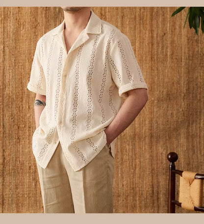 Mens Casual Short Sleeve Shirt