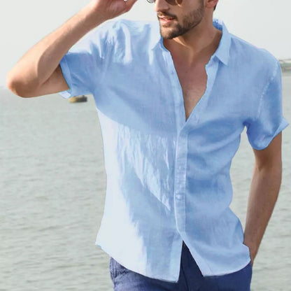 Mens Casual Short Sleeve Shirt
