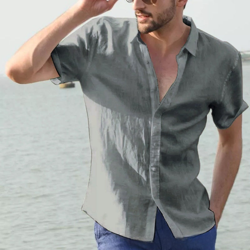 Mens Casual Short Sleeve Shirt