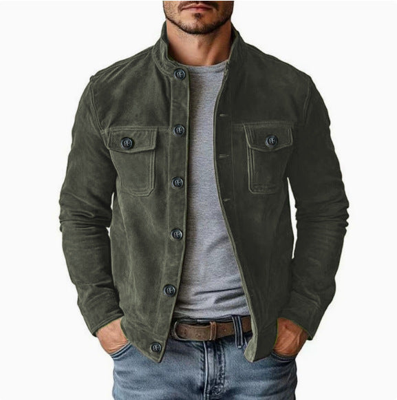 Mens Casual Suede Jacket