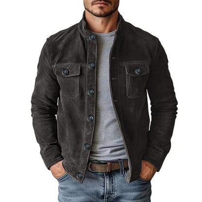 Mens Casual Suede Jacket