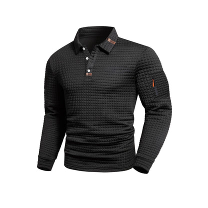 Mens Checkerboard Patchwork Polo Shirt