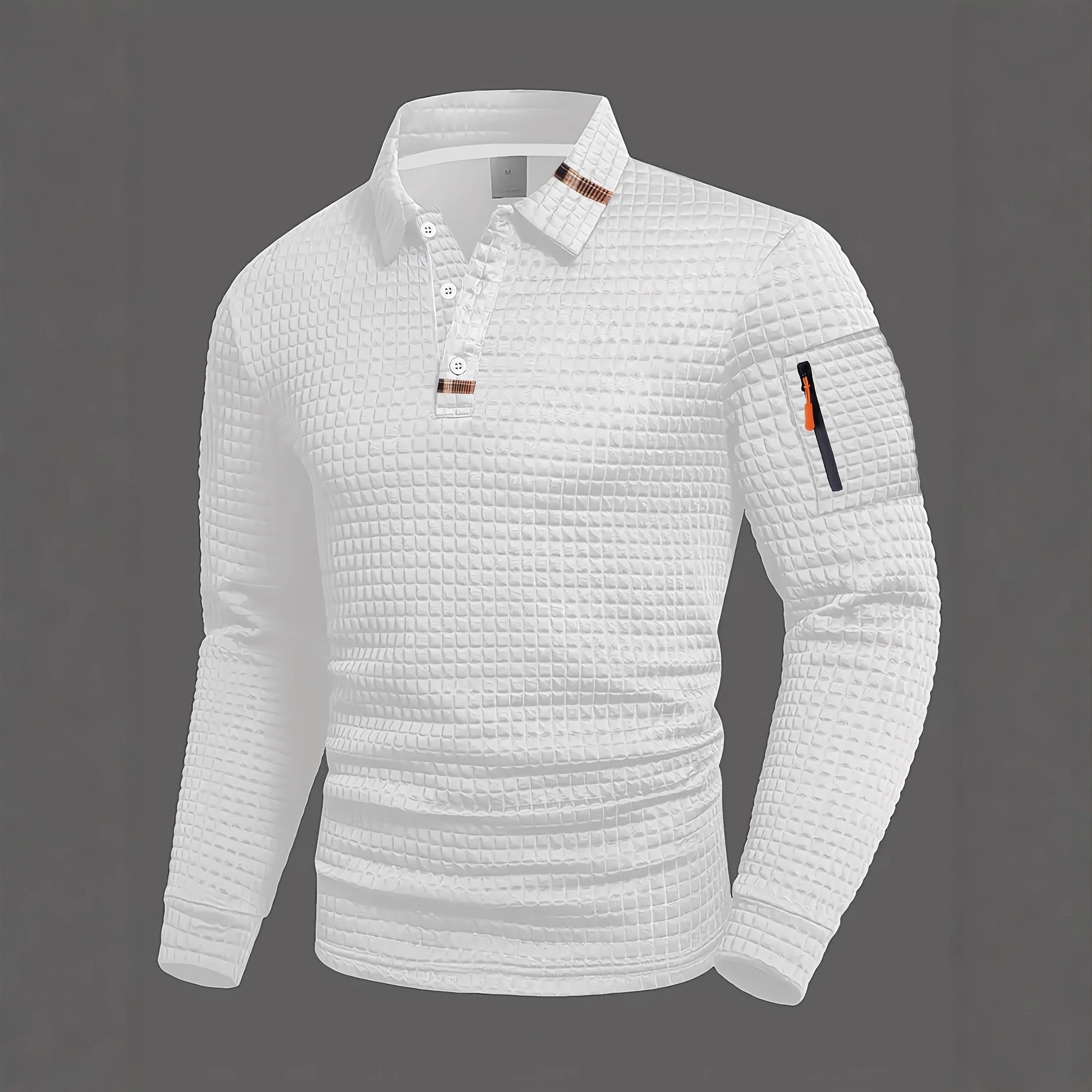 Mens Checkerboard Patchwork Polo Shirt