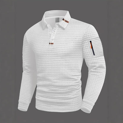 Mens Checkerboard Patchwork Polo Shirt