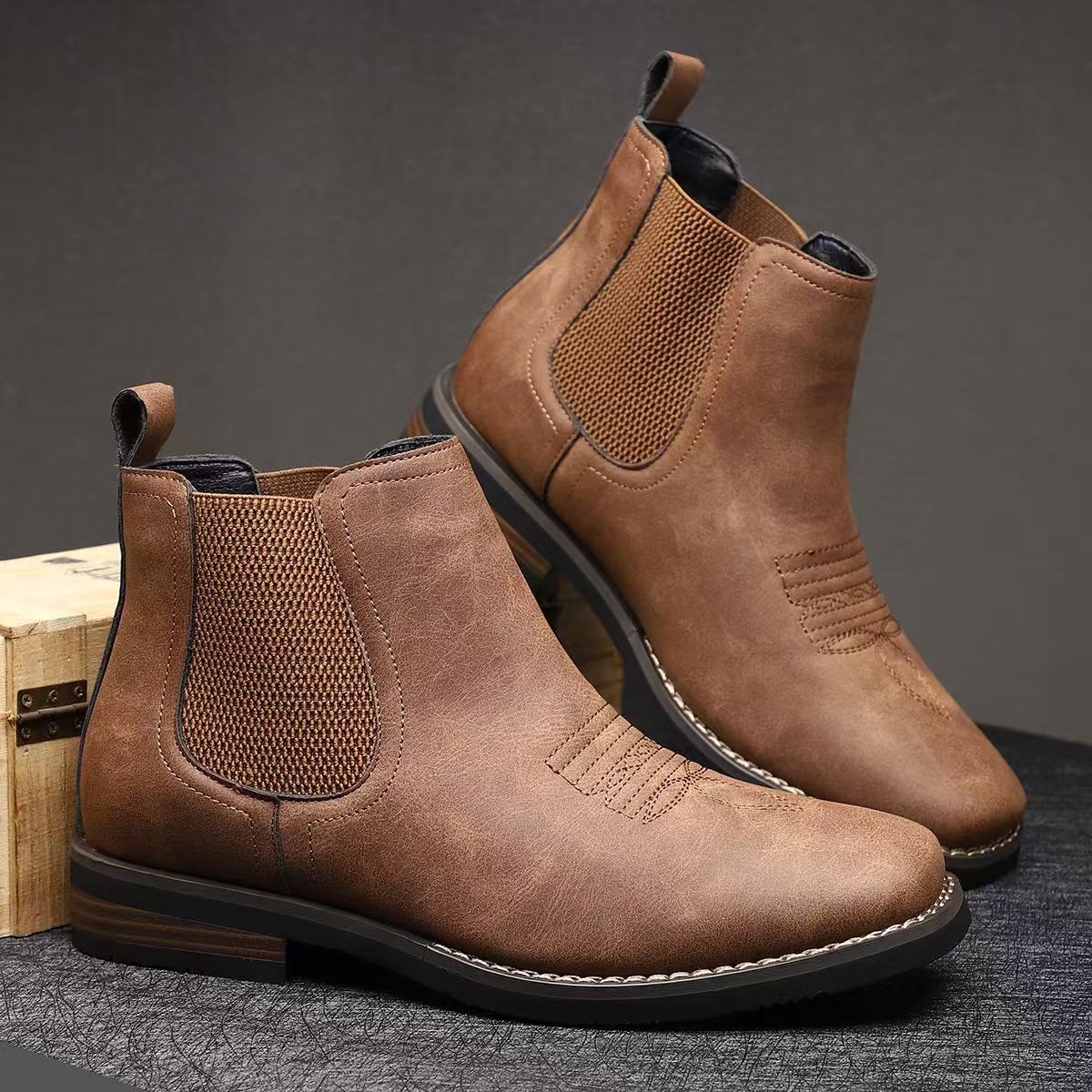 Mens Chelsea Mid-Calf Boots