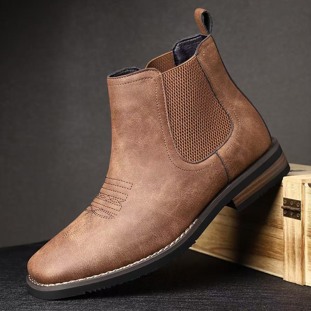Mens Chelsea Mid-Calf Boots