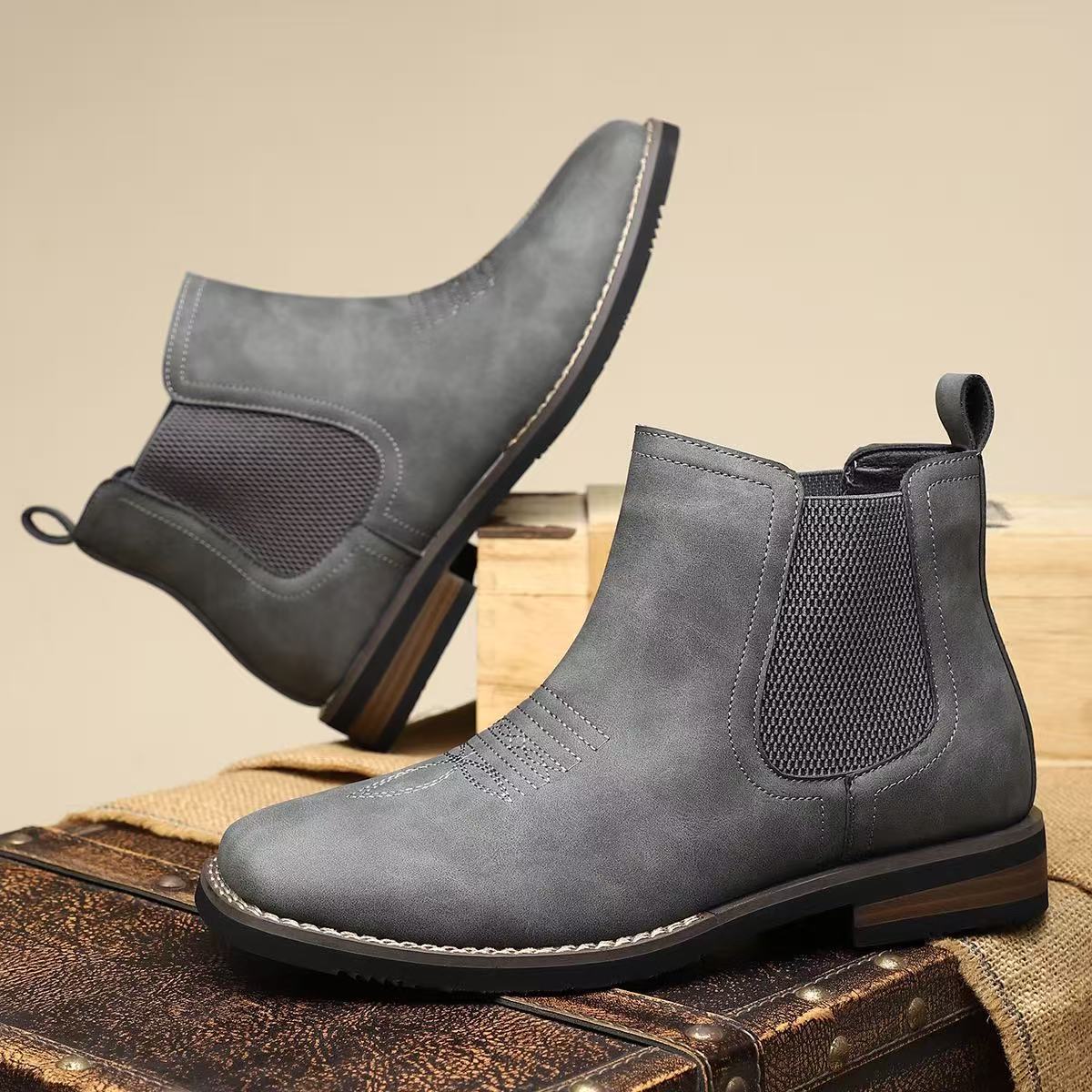 Mens Chelsea Mid-Calf Boots