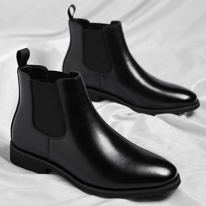 Mens Classic Chelsea Boots Winter Leather Ankle Boots