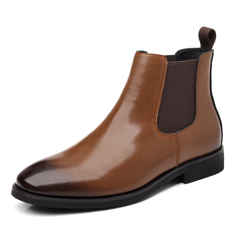 Mens Classic Chelsea Boots Winter Leather Ankle Boots