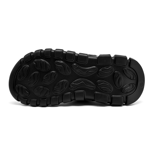 Mens Closed-Toe Slippers with Velcro Strap