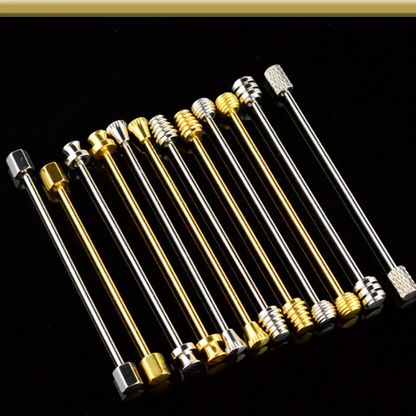 Mens Collar Pin Spiral Clasp Geometric Design