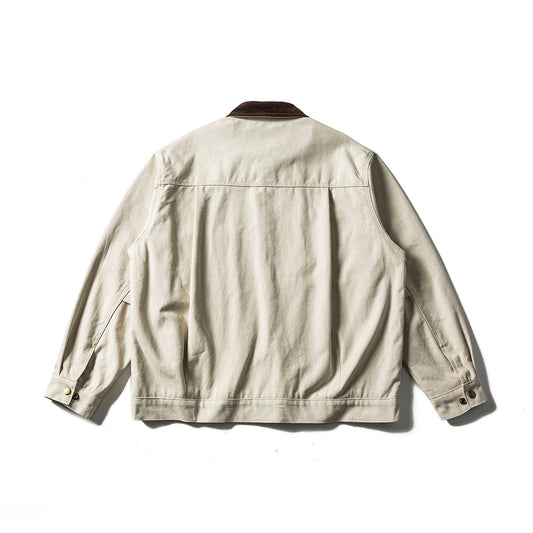 Mens Color Block Embroidered Lapel Jacket