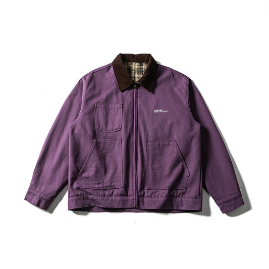 Mens Color Block Embroidered Lapel Jacket