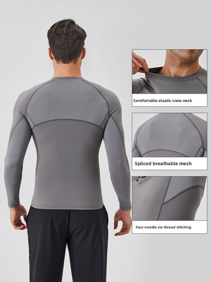 Mens Compression Fitness Long Sleeve Shirt