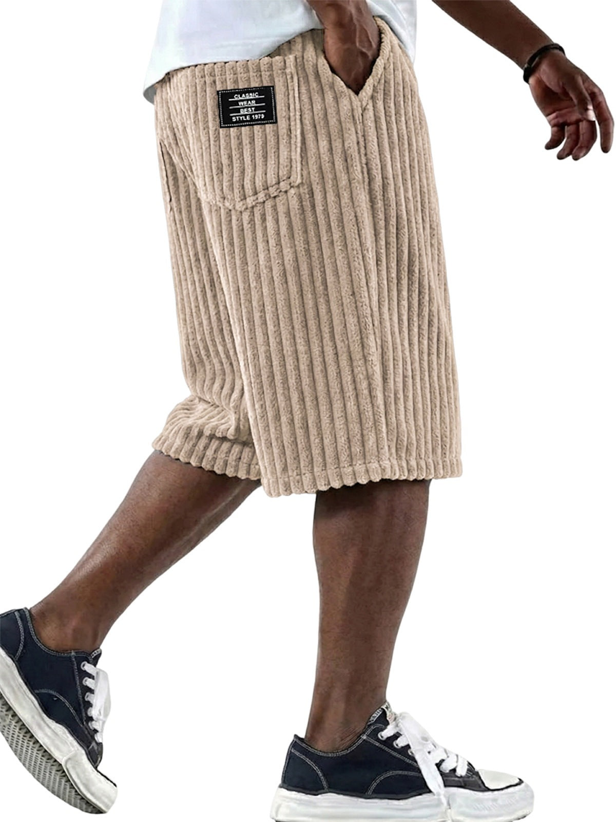 Mens Corduroy Casual Shorts