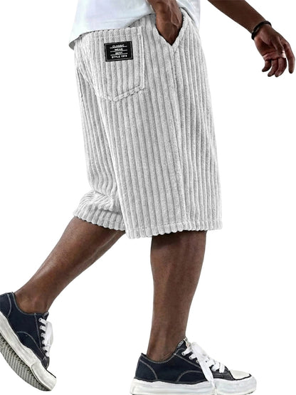 Mens Corduroy Casual Shorts