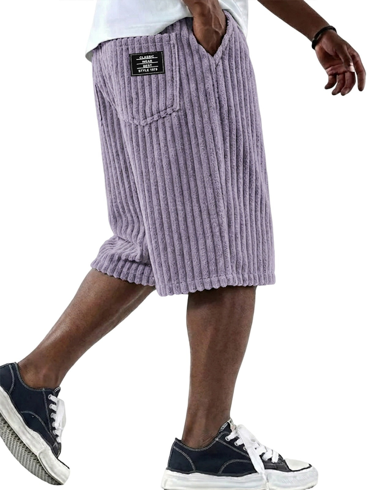 Mens Corduroy Casual Shorts