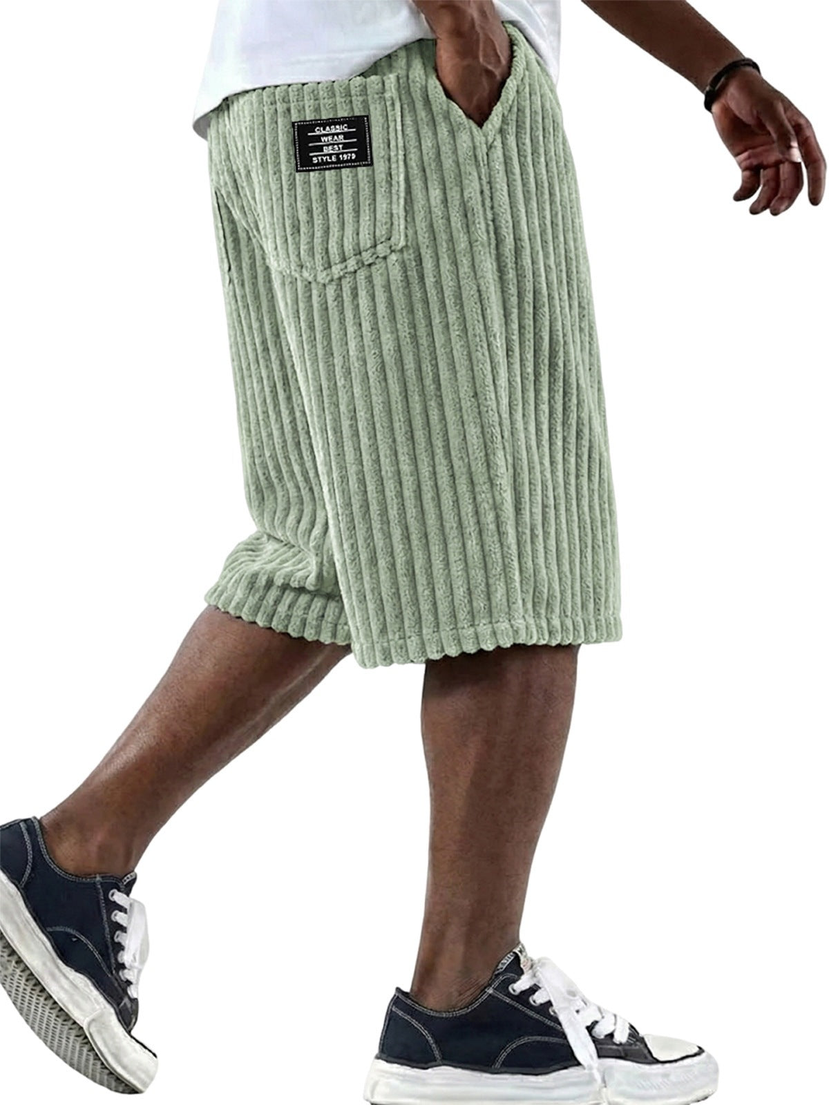 Mens Corduroy Casual Shorts